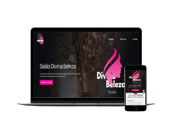 mockup salão de beleza